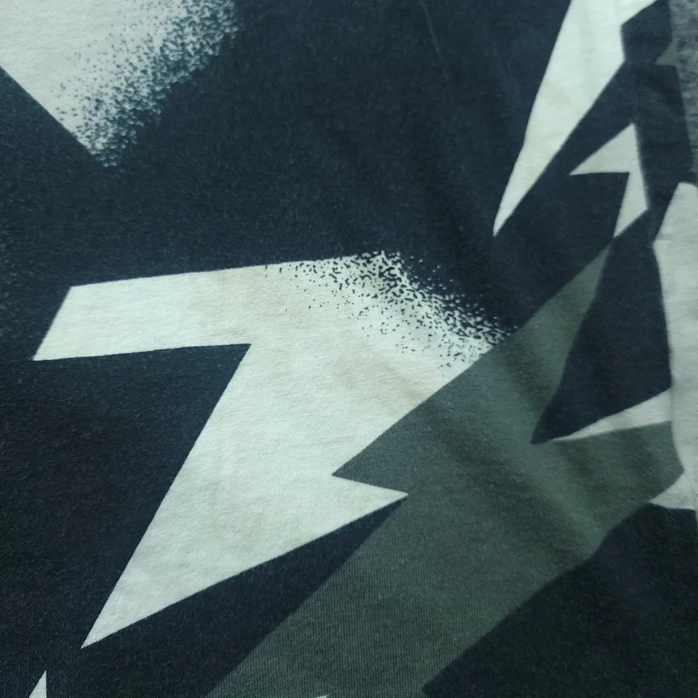 Jordan Mens Geometric Lightning Bolt Print T-Shirt Black Grey Red DB1553-010 L